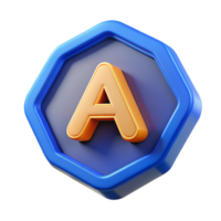 joyful dramatic Letter A badge, bold and simple. Flat color, crisp edges, with Scalable Design. 8K png