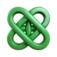 splendid exemplary Intertwined A and B monogram, symmetrical design. Flat green. Clean lines with Scalable Design. png