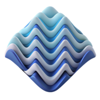iconic modern Geometric wave pattern, flat color, clean lines, scalable, symmetrical with Scalable Design. detailed png