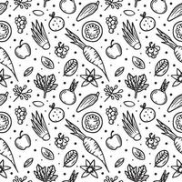 Seamless doodle pattern vector