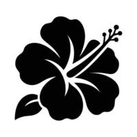 Bold Hibiscus Flower Silhouette Design Bold Hibiscus Flower Silhouette Black, Hibiscus Bold Black Flower Design, vector