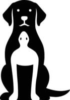 Pet Dog Silhouette for DIY Projects, Dog Outline Illustration for Sublimation. vector