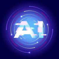 AI Vortex Digital Art in Motion vector