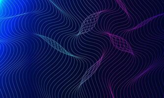 Dynamic Neon Grid Lines on Dark Blue Backdrop Futuristic Tech Vibes vector