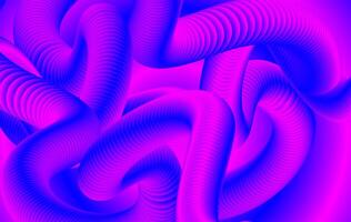 Abstract 3D Twisted Neon Tubes Background vector