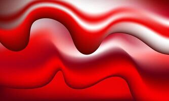 Vibrant Red Silk Fluid and Abstract Composition vector
