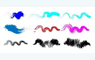 Collection of Hand Drawn Brush Stroke and Line Art Elements vector