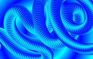 Abstract 3D Render of a Twisted Blue Tube with a Gradient Background vector