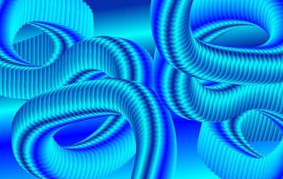 Abstract 3D Render of Cyan and Blue Tubular Structures vector