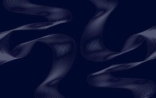 Abstract Flowing Lines on Dark Blue Background vector