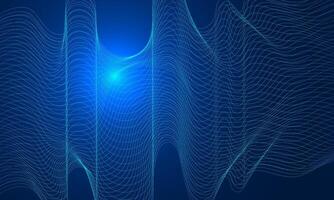 Tech Inspired Digital Data Wave Visualization and Technology Abstract Wireframe Wave Background vector