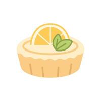 Lemon Meringue Pie with Fluffy Topping - Fresh and Tangy Dessert vector