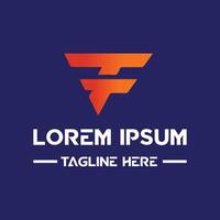 Modern F Letter Logo Design for Business and Tech Branding vector