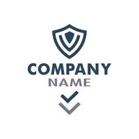 Modern Blue Shield Checkmark Logo for Security and Tech Company vector