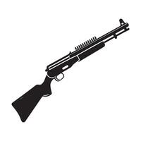Black Rifle Silhouette Design on White Background vector