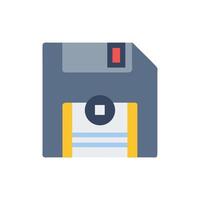 Retro floppy disk storage icon, vintage data concept vector