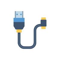 USB and Mini-USB cable connection on White background vector