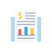 Financial Report and Chart Analysis Document Illustration Design vector