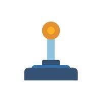 Retro game joystick with orange button icon vector
