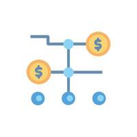 Money Flowchart Illustrating Investments and Financial Growth Diagram vector