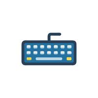 Blue and white keyboard icon on White background vector