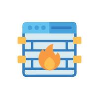 Website Firewall Security Icon for Web Development Designs vector