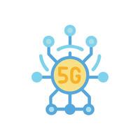 5G Network Icon High-Speed Connectivity Illustration, White Background vector