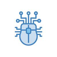 Cybersecurity computer mouse icon on a White background vector