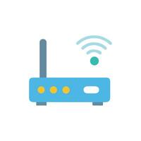 Modern Wireless Router Icon Illustration on White Background vector