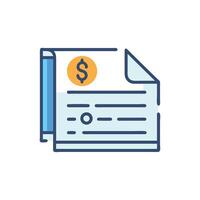 Check icon with dollar symbol for banking concept vector