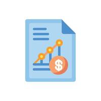 Financial Report with Growing Graph and Dollar Sign vector