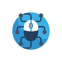 Abstract Mouse Network Illustration in Flat Style Design vector