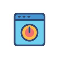 App with Power Button for Website or Application vector