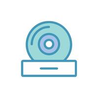 Illustration of a webcam with outlined features vector