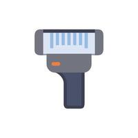 Barcode scanner technology, handheld reader for product tracking vector