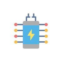 Digital Battery Icon for Energy and Power vector