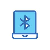 Blue smartphone with Bluetooth connection technology icon symbol vector