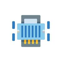 Engine block top view minimal art icon vector