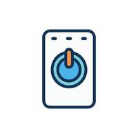 Stylish UI Power Button Icon Illustration vector