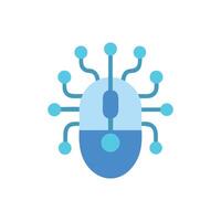 Stylized computer mouse with circuits on a White background vector
