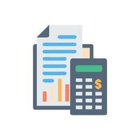 Financial report and calculator for business management vector