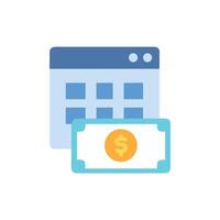 Online Banking and Finance with Website and Money vector