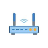 Cartoon Wifi Router on a White Background vector
