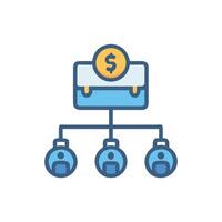 Hierarchy Icon Financial Management and Team Collaboration vector