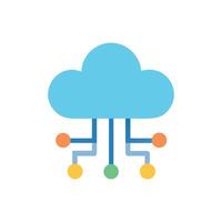 Cloud Computing Technology with Connections Icon Concept vector