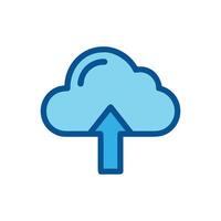 Cloud upload icon illustration on White background vector