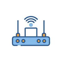 Modern WiFi Router Icon on White Background Illustration vector