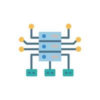 Data server icon for cloud network system vector