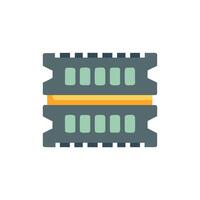 RAM Memory Module Graphic on White Background vector