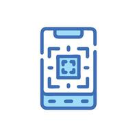 Smartphone Augmented Reality App Scanner Icon Illustration vector